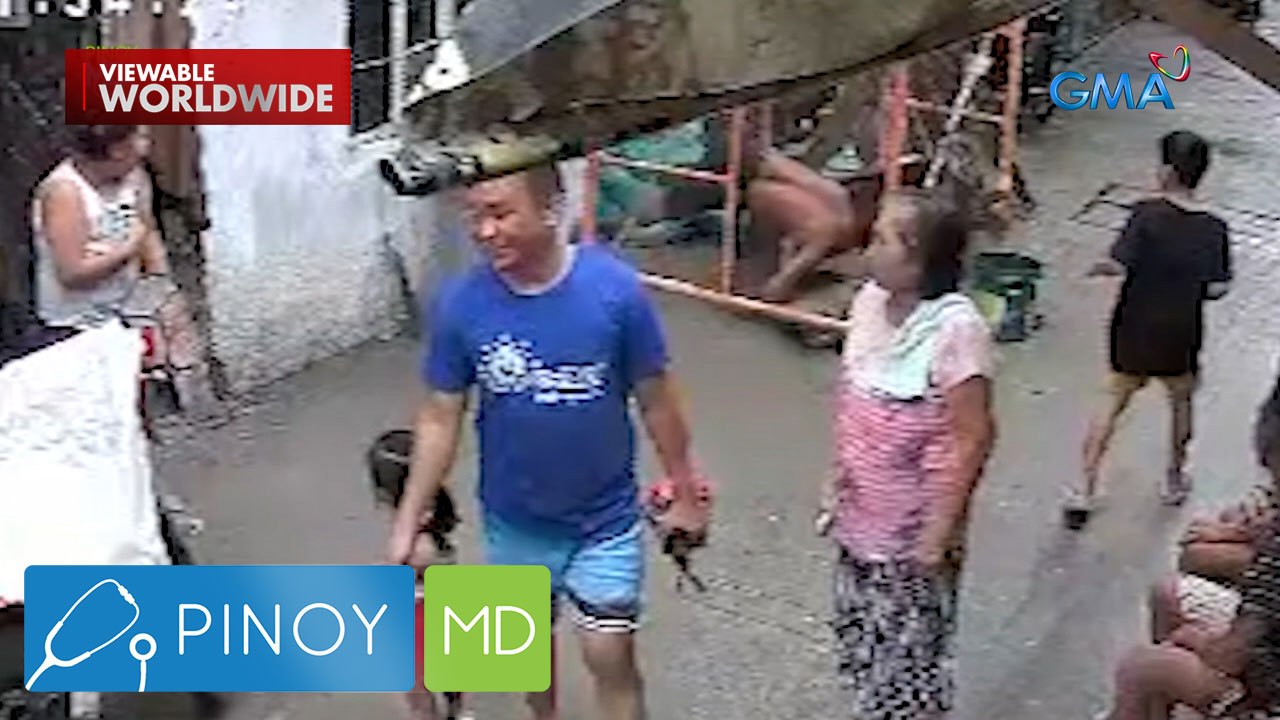 Lalaking nahulog mula sa ikalawang palapag, nakunan ng CCTV | Pinoy MD