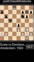 Max Euwe wins a pawn and has a winning endgame