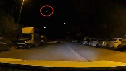Ankara çevresine düştüğü belirtilen meteor kamerada