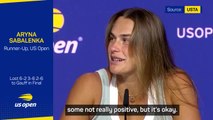 Sabalenka proud to be world number one despite US Open final defeat