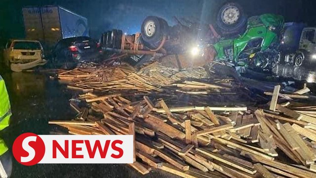 Woman killed, six others injured in six-vehicle pile-up on NSE