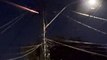 Meteor Streaks Across Night Sky