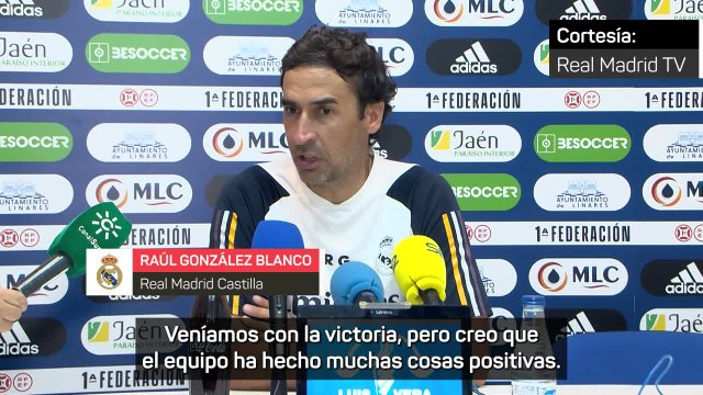 Raúl sigue en el Castilla: El equipo ha hecho muchas cosas positivas pese a la derrota