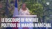 Le discours de rentrée politique de Marion Maréchal, tête de liste de 