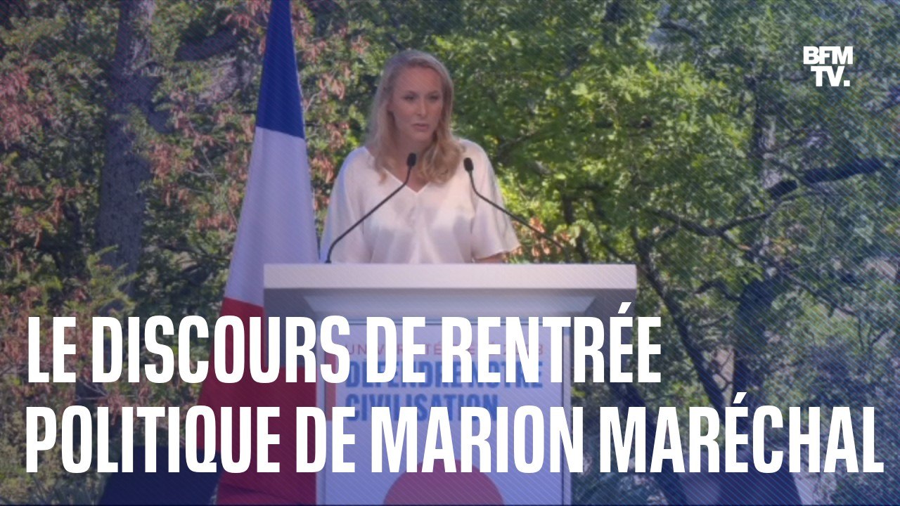 Le discours de rentrée politique de Marion Maréchal, tête de liste de "Reconquête" aux élections européennes
