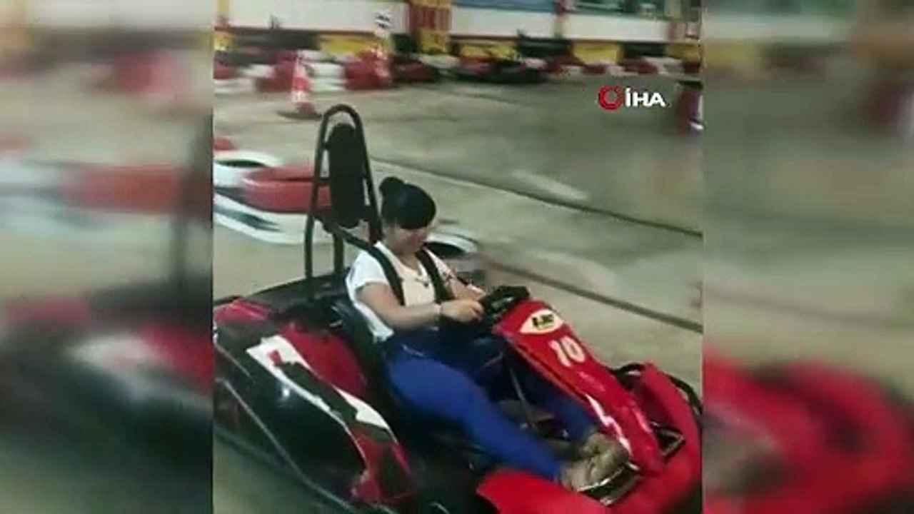 Go-kart'ta saçı tekerleğe dolanan genç kız ölümden döndü