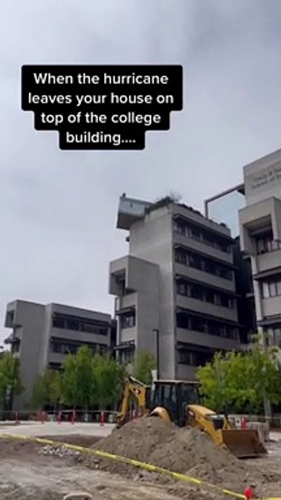 Unbelievable! House Gets Stuck on Roof During Intense Storm!