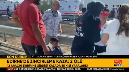Edirne’de zincirleme kaza: 2 ölü