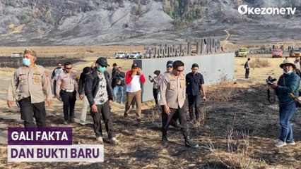 Polisi Kembali Olah TKP Kebakaran Savana Gunung Bromo