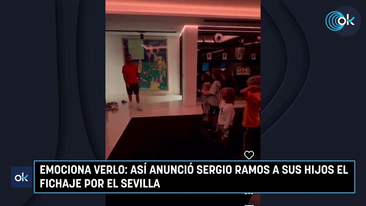 Emociona verlo: así anunció Sergio Ramos a sus hijos el fichaje por el Sevilla