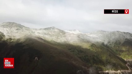 Yılın ilk karı Rize'ye yağdı
