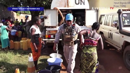 Keren! Pasukan FPU 4 Minusca Indonesia Bantu Distribusi Air Bersih ke Bangui, Afrika Tengah