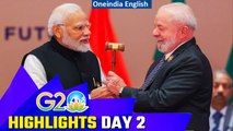 Highlights Day-2 of the G20 Summit | World Leaders Pay Tribute to Mahatma Gandhi | OneIndia News