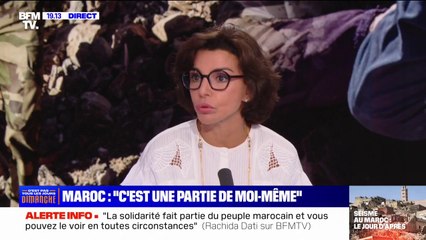 "Tout le monde avait peur, ils pleuraient, ils étaient en panique": Rachida Dati raconte comment sa famille marocaine a vécu le séisme