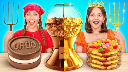 City Girl Vs Village Girl Cooking Challenge || Expensive Vs Cheap Food Battle! Hacks By 123 Go!