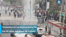 Horas antes de que AMLO inicie actividades en Chile, se registran manifestaciones