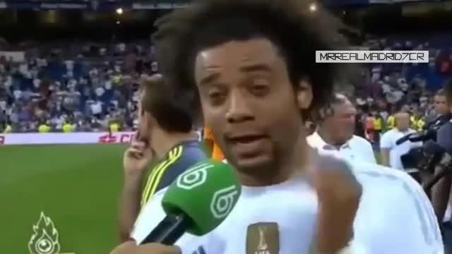 Cristiano Ronaldo e James Rodriguez prendono in giro Marcelo intervistato dalla tv