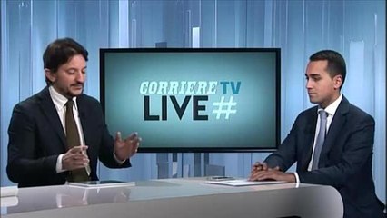 Di Maio a #CorriereLive: «Cantone arbitro delle banche? Renzi gli farà dirigere anche il traffico»