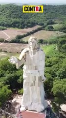 El Cristo Pescador de La Concordia en Chiapas es destruido por un rayo