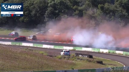Marcas Brasil Racing 2023 Cascavel Race 3 Oil Huge Pile Up Bacarin Flip