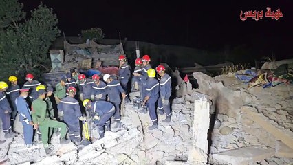 زلزال المغرب .. مشهد يحبس الانفاس