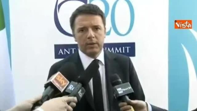 G20, Renzi: «Riconosciuti risultati dell’Italia, entro un anno colpo di reni per la crescita del Paese»