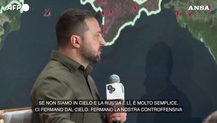 Ucraina, Zelensky: "La superiorita' aerea russa ferma la controffensiva"