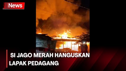 Si Jago Merah Hanguskan 4 Lapak di Makssar, Sulawesi Selatan