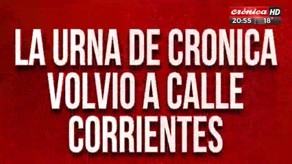 La urna de Crónica volvió a la calle Corrientes