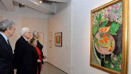 Apre la mostra di Matisse, il primo visitatore è Mattarella