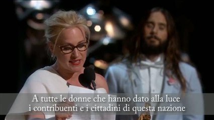 Oscar, Meryl Streep entusiasta per il discorso di Patricia Arquette