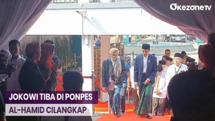 Gema Shalawat Badar Sambut Kedatangan Presiden Jokowi di Ponpes Al-Hamid Cilangka