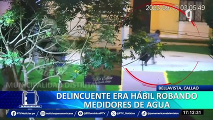 Serenos capturan a ladrón de medidores en Bellavista