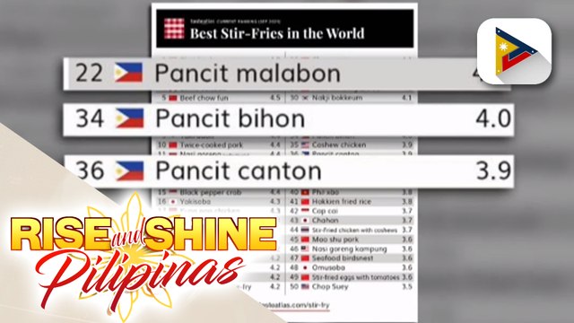 3 Pinoy pancit dishes, pasok sa World's Best Stir-fry Dishes ng Taste Atlas