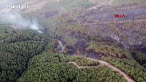 İzmir’deki orman yangınını söndürme çalışmaları sürüyor