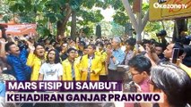 Momen Ganjar Pranowo Disambut Mars FISIP UI oleh Para Mahasiswa
