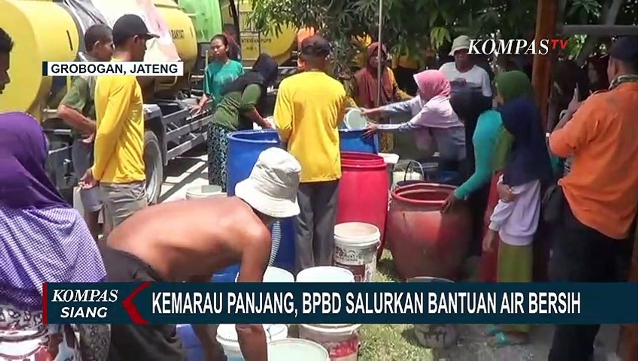 Kemarau Panjang Melanda Grobogan, BPBD Salurkan Bantuan Air Bersih
