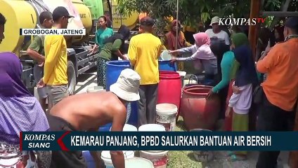 Kemarau Panjang Melanda Grobogan, BPBD Salurkan Bantuan Air Bersih