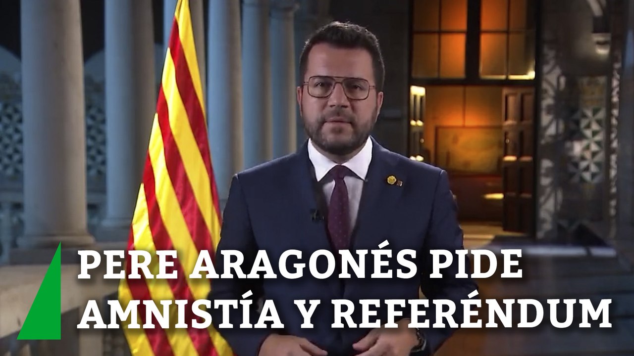 Aragonès exige a Sánchez negociar un referéndum y señala que la amnistía no es más que "el punto de partida"