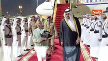 Meloni in Qatar, l'arrivo e l'incontro con l'Emiro. Le immagini