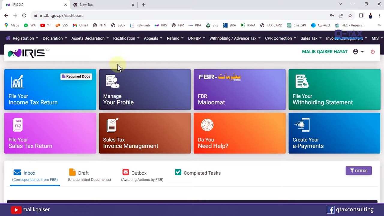 Income From Rent income tax Return 2023 Iris 2.0 FBR Pakistan