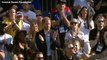 Prince Harry cheers as he watches track and field finals at the Invictus Games