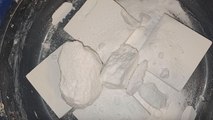 Soothing sight of gym chalk being leisurely pounded into powder form *ASMR*