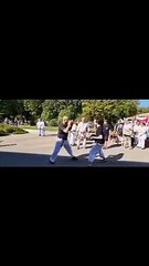 Demonstration selfe défense au Forum