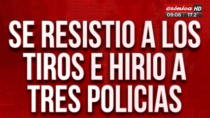 Prófugo se defendió a los tiros e hirió a tres policías