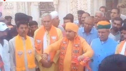 बीकानरे: भाजपा की परिवर्तन यात्रा का स्वागत, बालक नाथ ने कांग्रेस को पर बोला जुबानी हमला