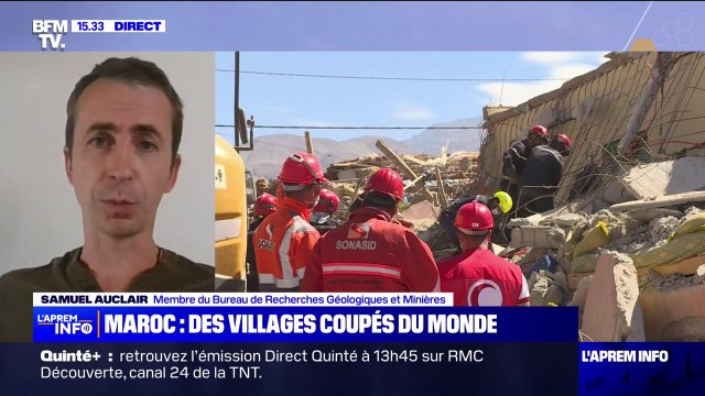 Séisme au Maroc: Il y a des probabilités encore importantes de trouver des gens vivants selon Samuel Auclair (Bureau de Recherches Géologiques et Minières)