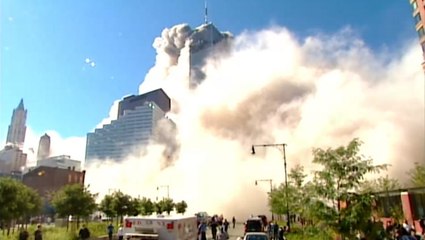 Resurfaced 9/11 ground zero footage shows reporter unaware Twin Towers had collapsed