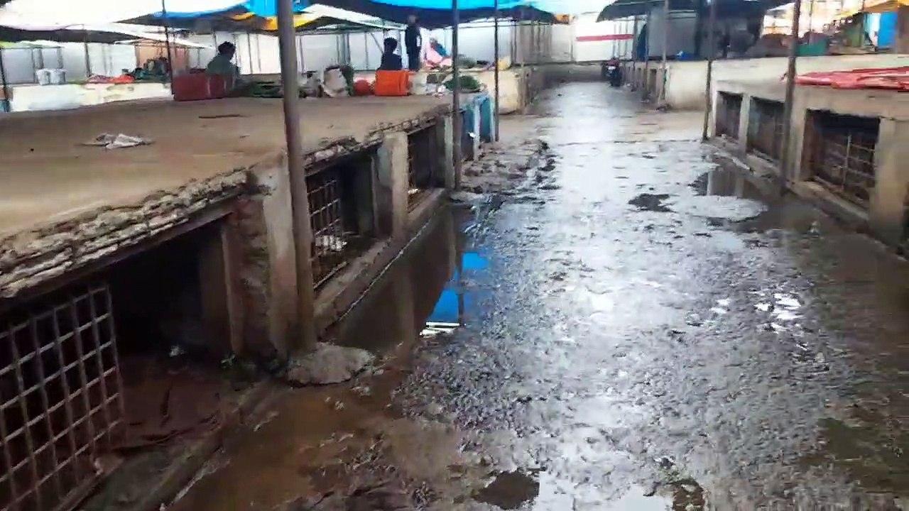 पचास लाख रुपए खर्च कर बनाई मंडी के चबूतरों से ब...