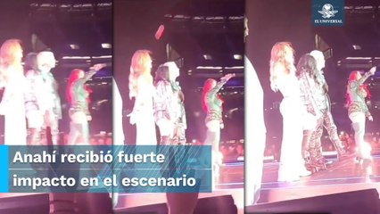 Dan fuerte golpe a Anahí durante concierto con RBD